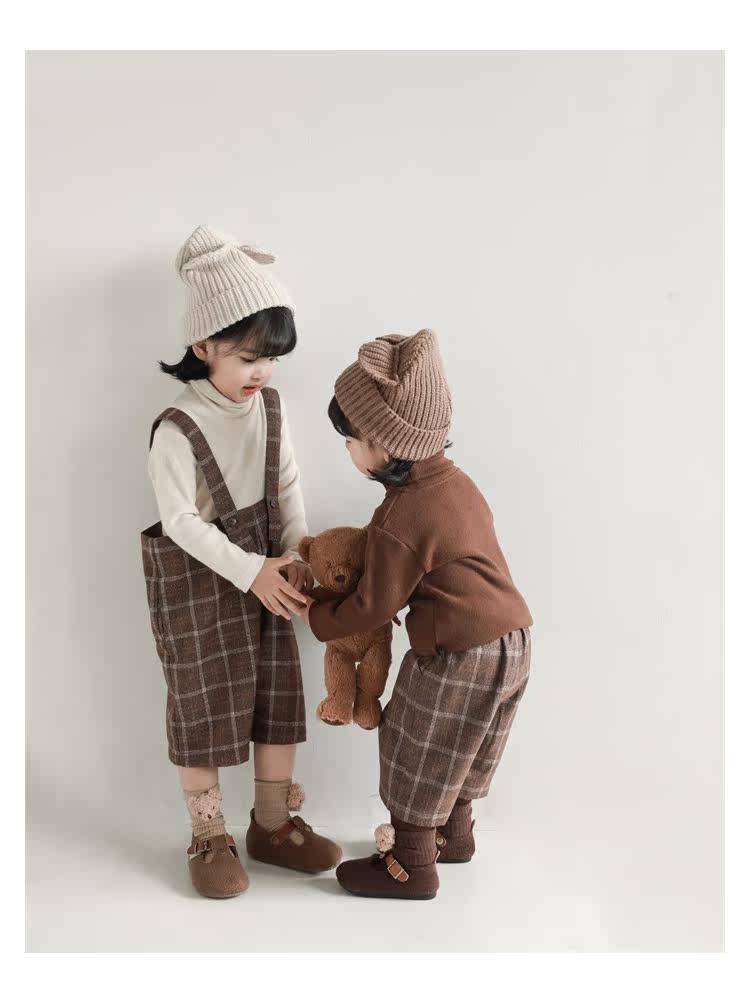 Детский осенний комбинезон, штаны, ретро комплект, бретели, в британском стиле, стиль     