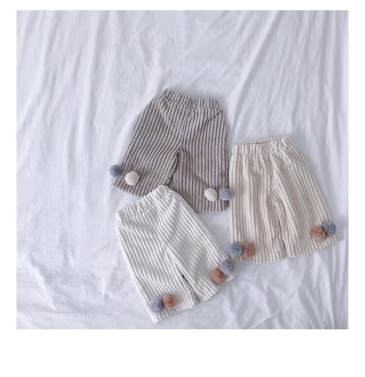 Candy Grandpa Girls 2018 Thu / Đông Cashmere Dày chân rộng Quần trẻ em Quần thẳng Quần thông thường Han quần jean đẹp bé trai