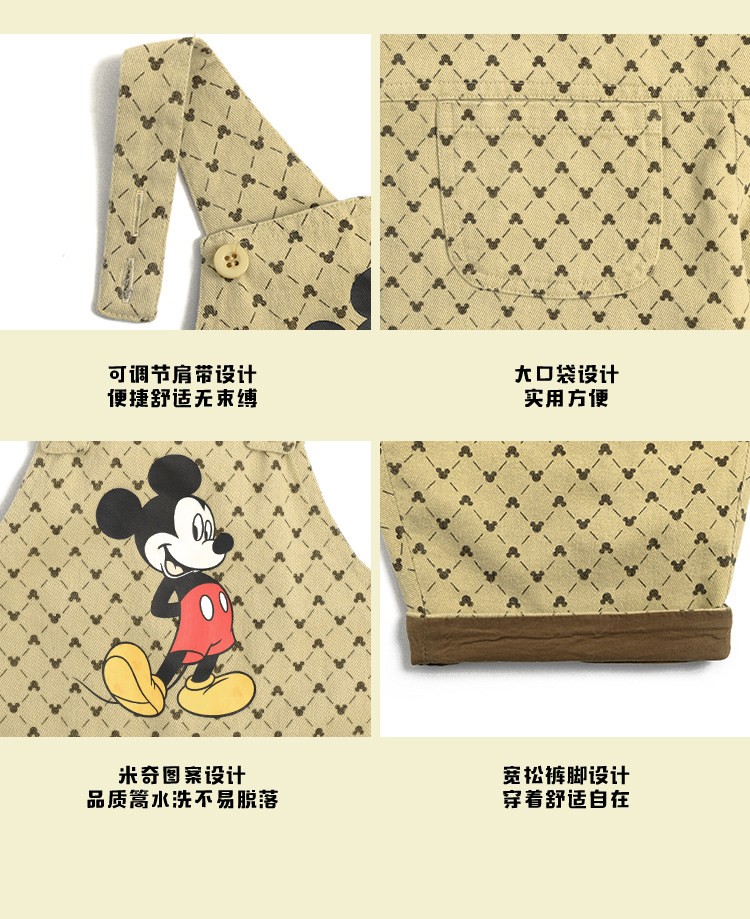 Дисней, детский ретро износостойкий комбинезон, повседневные брюки, штаны, Дисней Микки Маус, в корейском стиле yoehyaul/幼悠 
