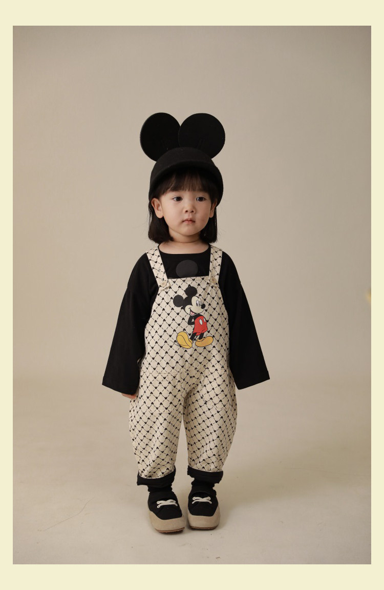 Дисней, детский ретро износостойкий комбинезон, повседневные брюки, штаны, Дисней Микки Маус, в корейском стиле yoehyaul/幼悠 