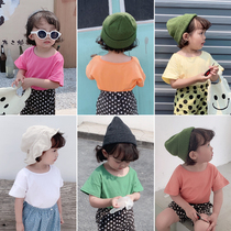 Young Kids Summer Clothing Children Short Sleeve T-Shirt Male Girl Pure Cotton Half Sleeve Beat Bottom Shirt Baby Girl Child Blouse Tide