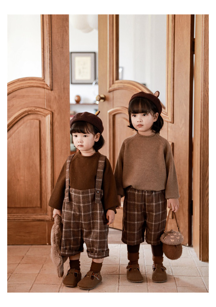 Детский осенний комбинезон, штаны, ретро комплект, бретели, в британском стиле, стиль     