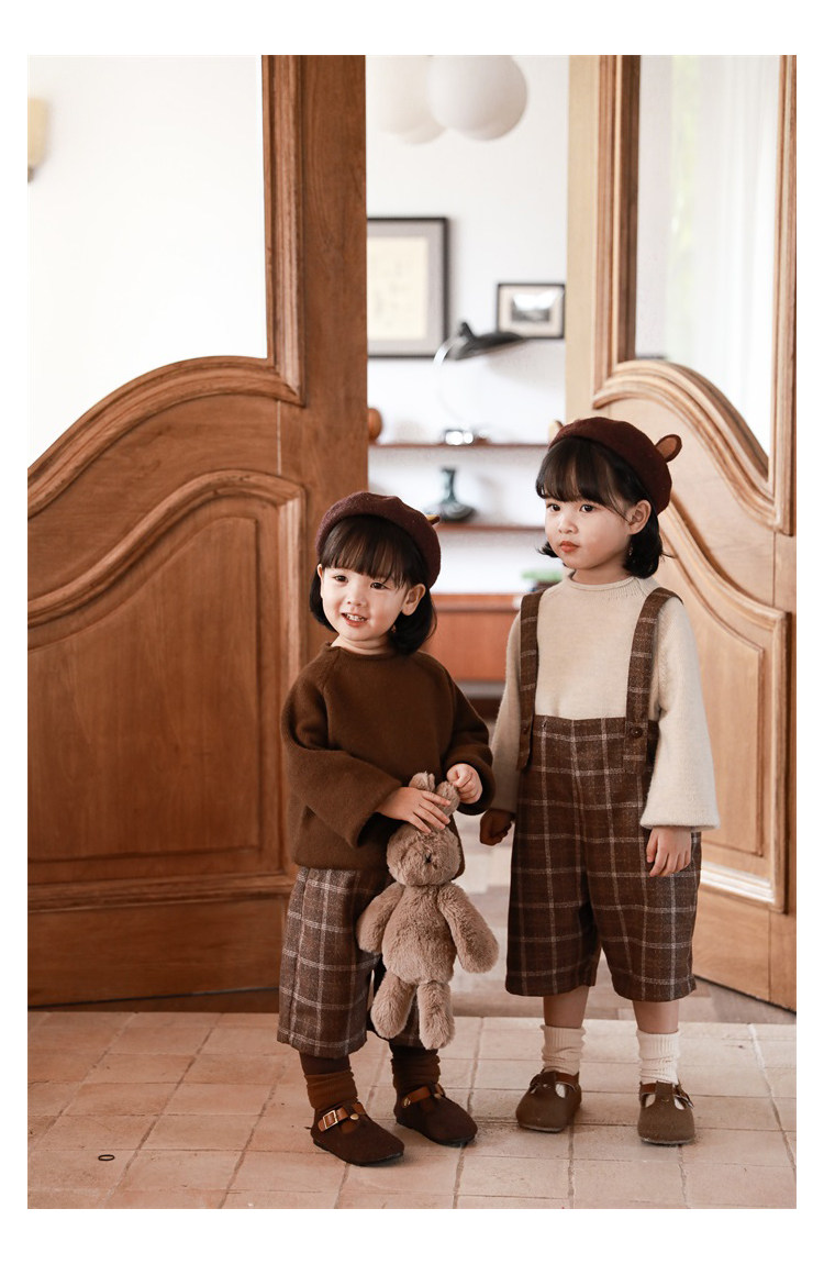 Детский осенний комбинезон, штаны, ретро комплект, бретели, в британском стиле, стиль     