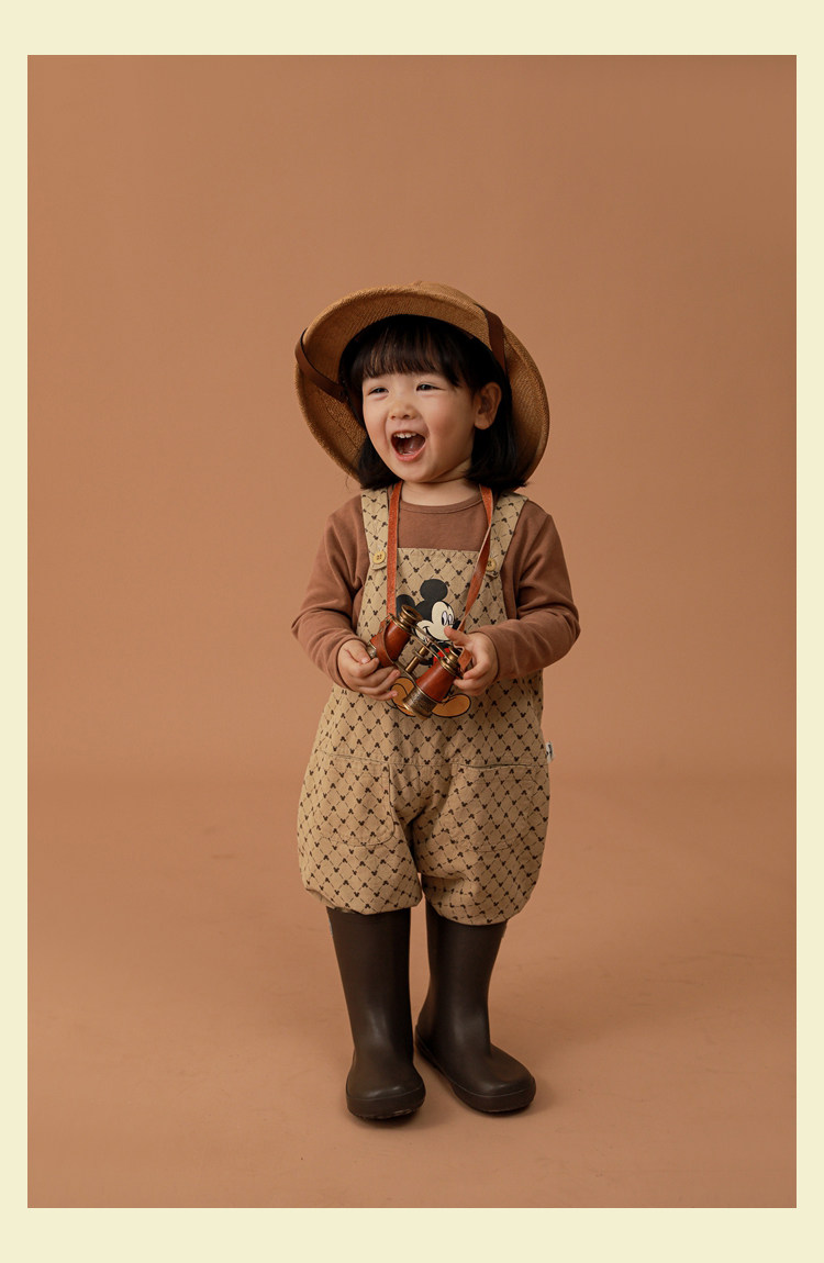 Дисней, детский ретро износостойкий комбинезон, повседневные брюки, штаны, Дисней Микки Маус, в корейском стиле yoehyaul/幼悠 
