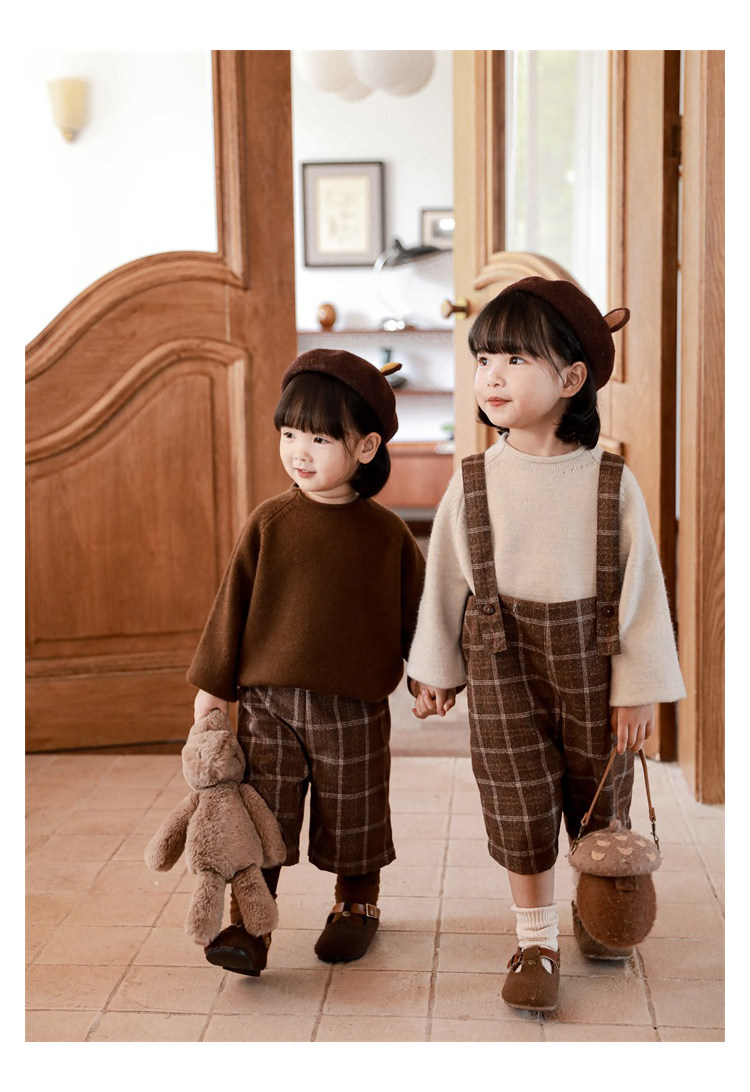 Детский осенний комбинезон, штаны, ретро комплект, бретели, в британском стиле, стиль     