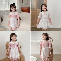 Young Yo-yo Children Maid Dresses Cute Ocean Baby Princess Nepotism Baby Girl Plaid Plaid Dress New Short Sleeve Summer Dress