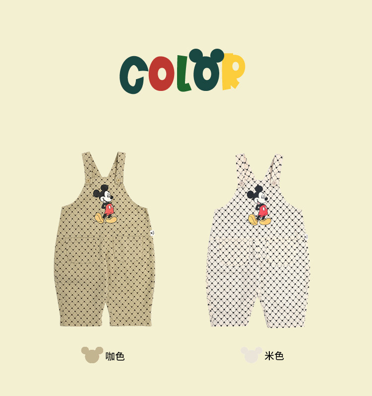 Дисней, детский ретро износостойкий комбинезон, повседневные брюки, штаны, Дисней Микки Маус, в корейском стиле yoehyaul/幼悠 