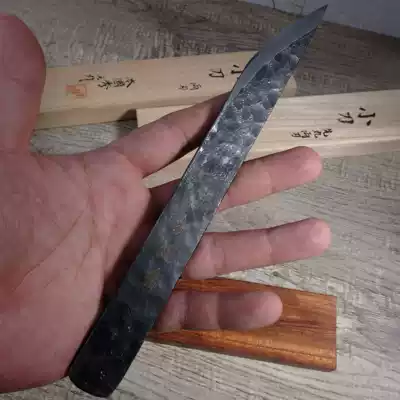 Japanese national show hammer cut round double-edged knife diagonal knife carving knife carving knife curved blade