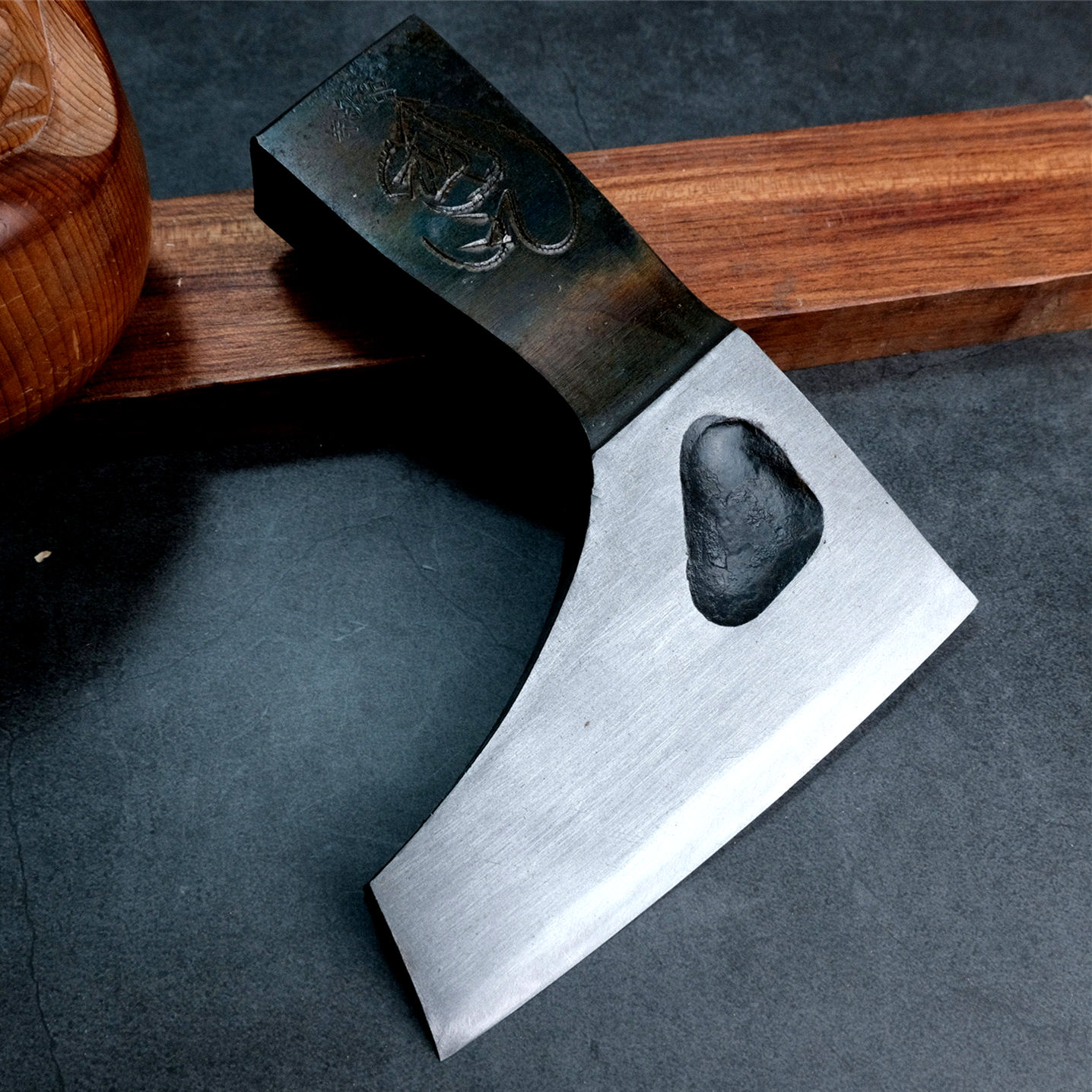 Japanese Axe Woodworking Velvet Axe Great Worker Axe Hand Axe Axe Anlai Green White Paper Steel Hand Forged