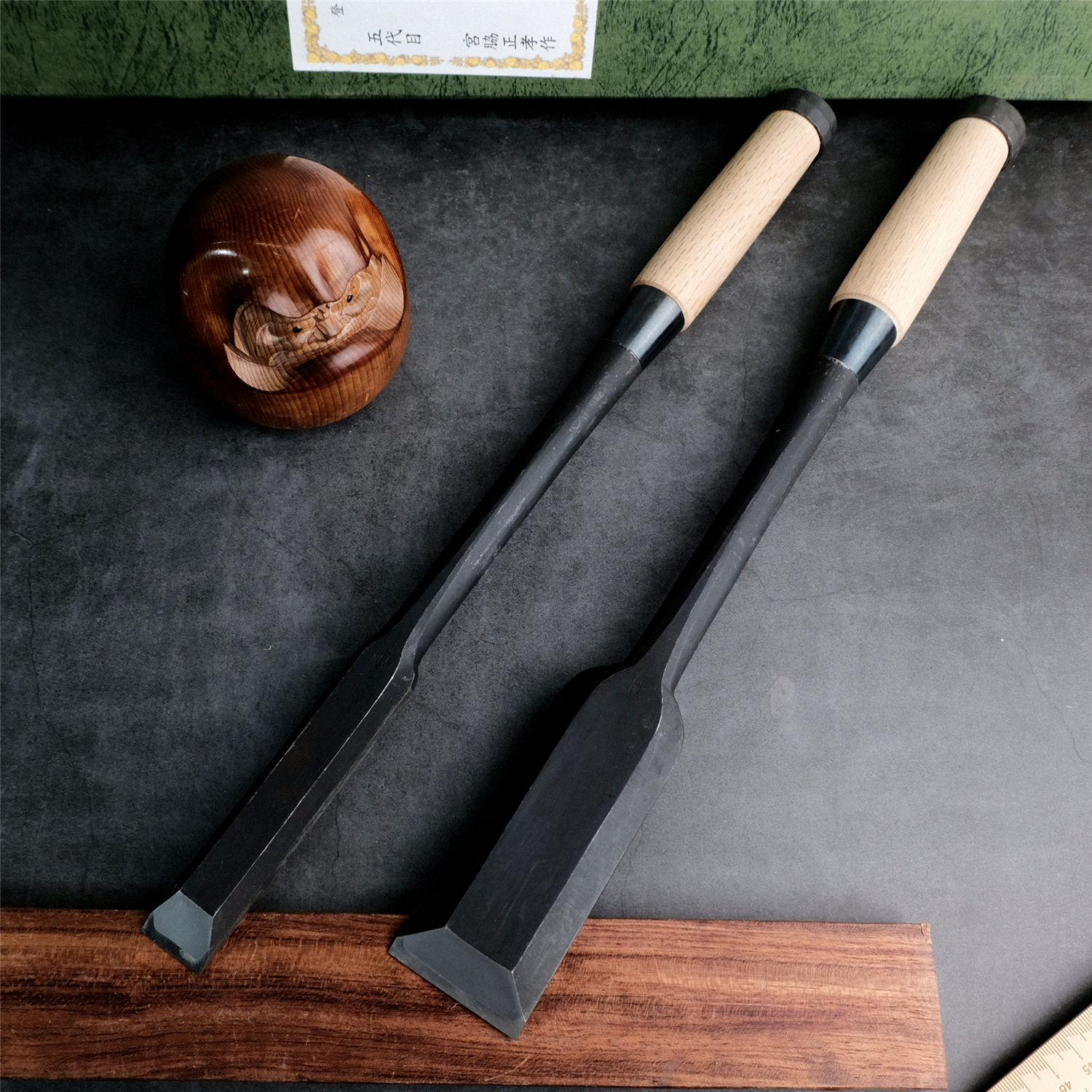 Japan Orthoden House Chisel Woodworking Building Large Construction Temple Restoration Large Chisel Palace of Zhengxiao White Paper Steel 450mm