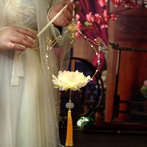 Luminous Hanfu Palace Lantern Diy Handmade Ancient Wind Lantern Materials Bag Ancient Dress Photography Hand Lotus Lantern Prop Decoration