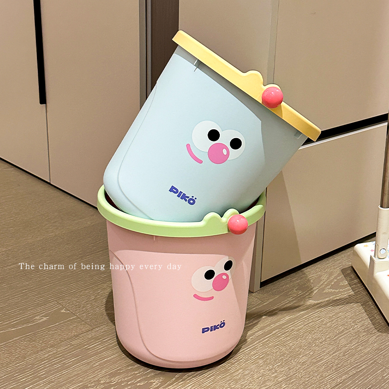 Large Household Trash Can with a Stylish Ins-Style Design for Kitchen, Living Room, Bathroom, and Bedroom; Cute and Luxurious Waste Bin