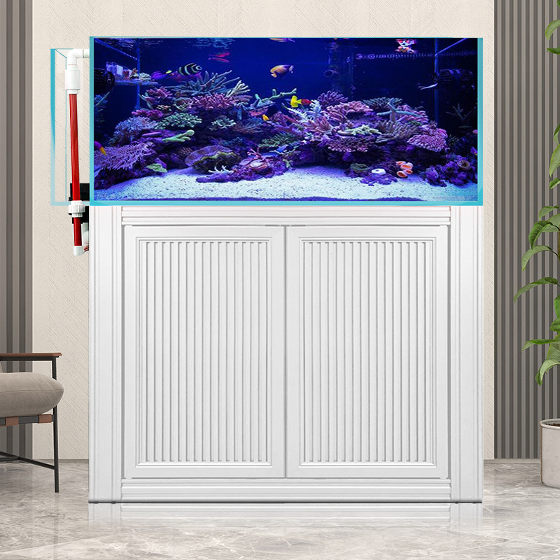 Fish tank Living room Small and medium size 2022 new ultra-white glass Lanshou goldfish ecological grass cylinder custom-made high-end build-up-Taobao