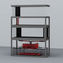 Fish tank large living room home 2021 new custom office ultra-white water-free double-layer arowana glass