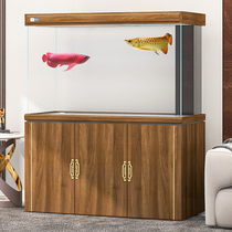 Fish tank living room large ultra-white glass home aquarium new smart high-end screen Chinese landscaping free water change