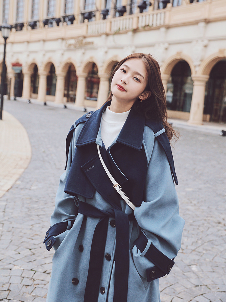 Lecea Alice cashmere dresses 2022 Winter new Inn wind high-end light lavish fur coats