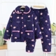 Mùa đông flannel quilted pyjama dịch vụ nhà ba lớp dày lông cừu san hô phù hợp với mùa đông đồ ngủ phụ nữ