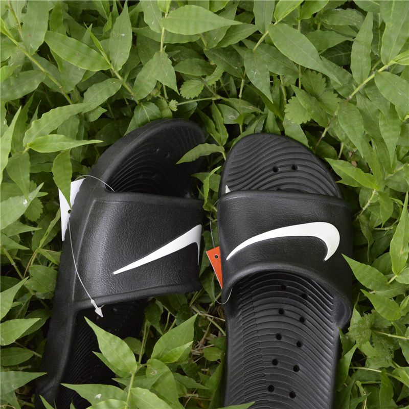 Dép đi trong nhà tắm Nike / Nike Kawa New Black and White Hook 832528-001 - Dép thể thao dép chính hãng