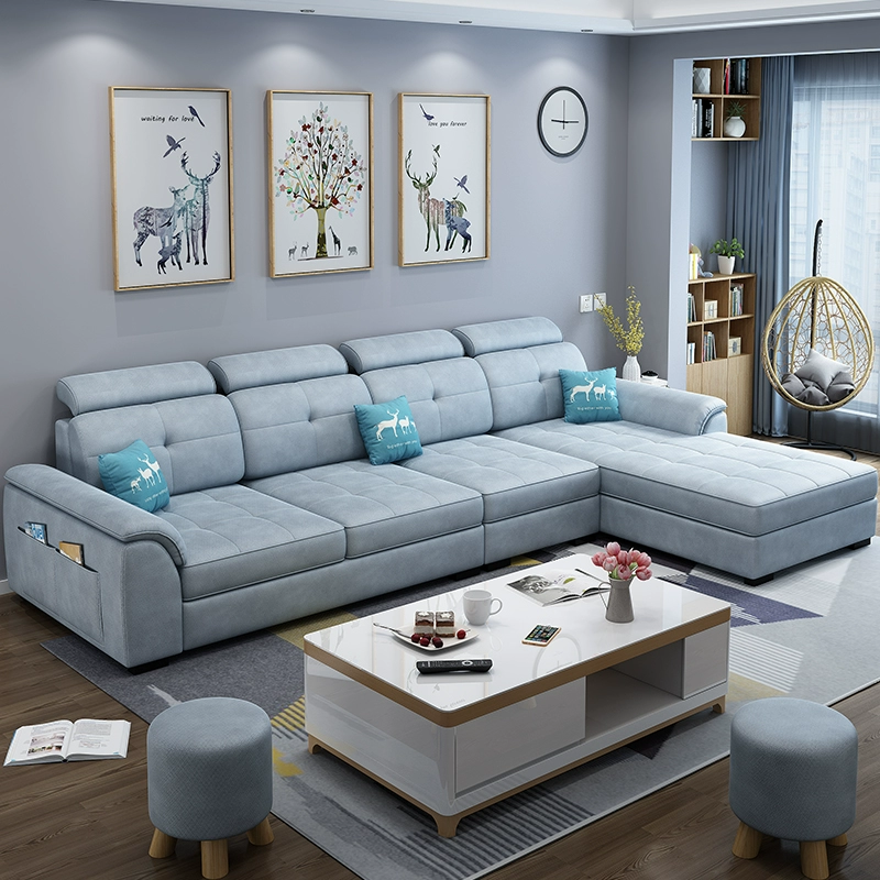 Bắc Âu đơn giản phòng khách hiện đại có thể tháo rời và giặt được sofa vải lanh kích thước căn hộ công nghệ vải cao su ghế sofa lưới màu đỏ - Ghế sô pha