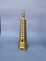 Pure copper Wenchang Tower 9th floor all-copper brass ornaments for boys and girls general student examination
