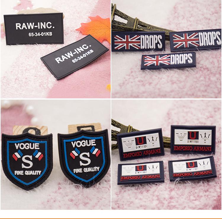 Tùy chỉnh PVC armband ba lô cao su mềm cao su thương hiệu LOGO sáng ma thuật dính chương xử lý nhóm biểu tượng trường học huy hiệu miếng dán đề can ủi quần áo