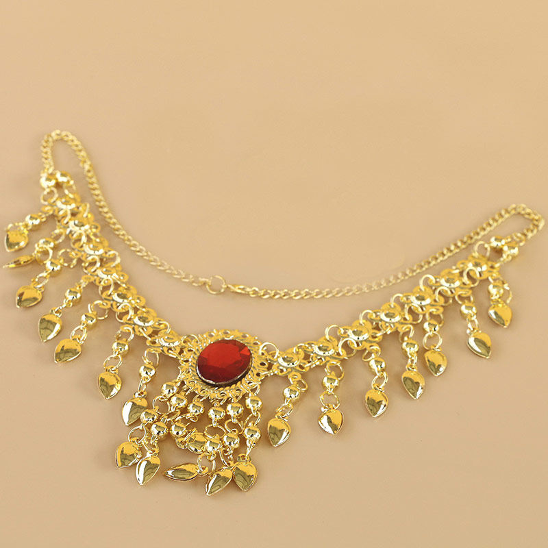 Gold new necklace belly dance Latin dance performance jewelry retro gorgeous jewelry necklace jewelry