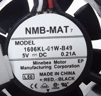  1606KL-01W-B49 5V 0 21A Minebea MNB 40*40*20 Three-wire cooling fan 4020