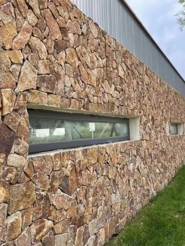 Натуральный камень случайный камень на открытом воздухе нерегулярная пшеница золотая камень внешний кирпич кирпичный двор анти -скользи