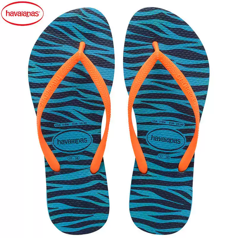 Стильные шлепанцы Havaianas, нескользящие тапочки, городской стиль, тонкие strap