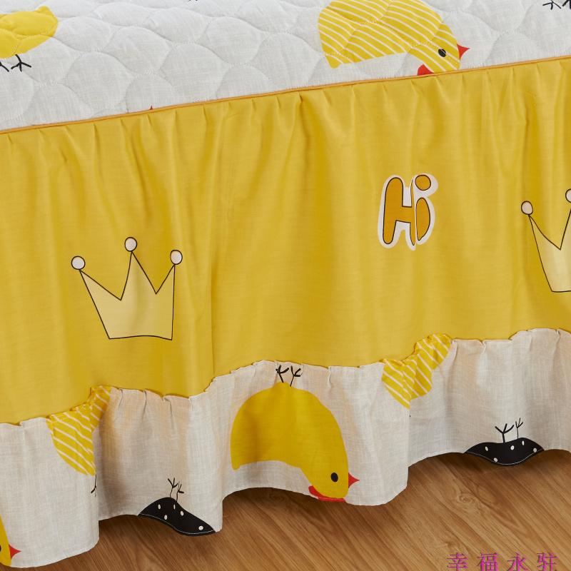 Chần bông trải giường cotton phong cách Châu Âu bedless giường váy mảnh duy nhất cotton cộng với cotton bed cover giường với giường baffle