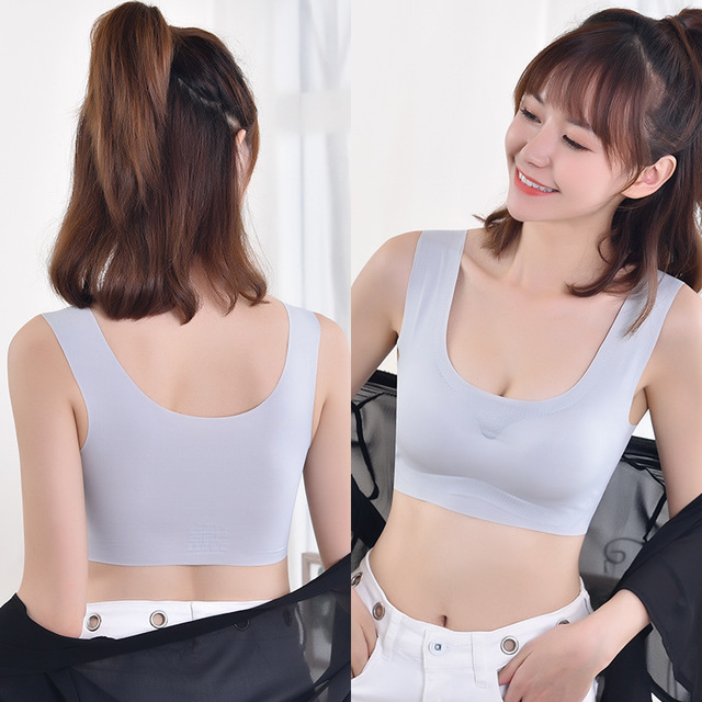 Mùa hè mỏng thoáng khí tuyệt vời womens ánh sáng thư viện đồ lót Nhật Bản đánh dấu sự thoải mái ngủ áo ngực mà không cần vòng thép tụ tập màu rắn.