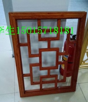 Red Ancient Bronze Flower Lattice Stainless Steel Screen Partition
