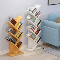 Tree-shaped bookshelf Simple modern living room simple floor-to-ceiling bookshelf shelf Personality bedroom childrens bookshelf Economical