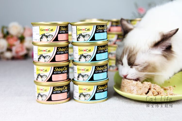 Cat Life / German Junbao Soup Luộc thành mèo Cat Cat Snacking Cat đóng hộp 70g * 24 lon thức ăn mèo minino