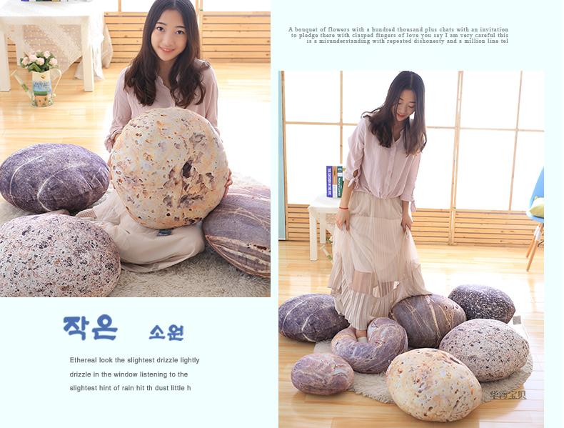 Mô phỏng gối đá ngỗng đá mềm thắt lưng đệm sáng tạo đồ chơi sang trọng siesta 趴 gối nam và nữ món quà sinh nhật gối tựa lưng sofa cao cấp