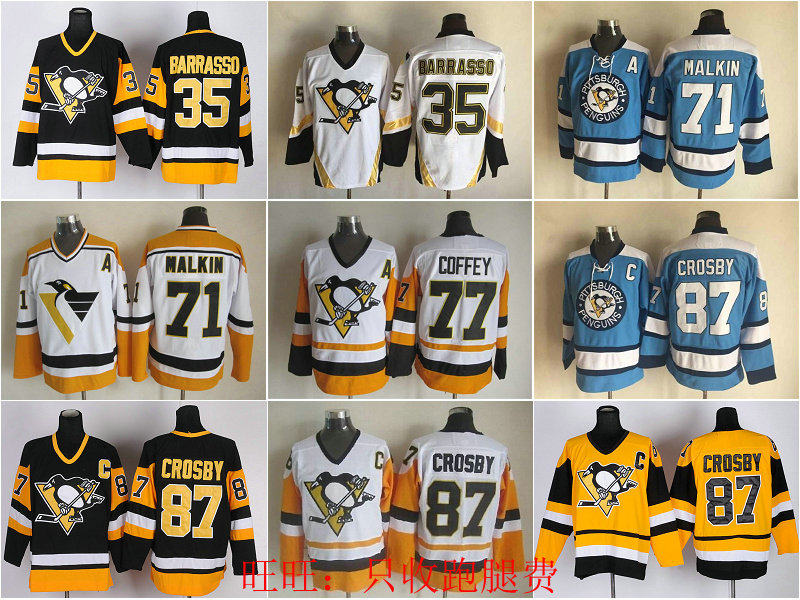 Pittsburgh Penguins Penguin Vintage Hockey Jersey Malkin Coffey Crosby Jersey