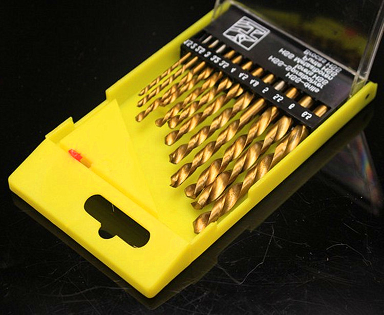 Good quality 13 -19 sets of coated titanium high speed mesh twist drills