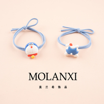 2021 New handmade net red cute cartoon hair rope set Tie hair rope childrens Hairband leather case rubber band