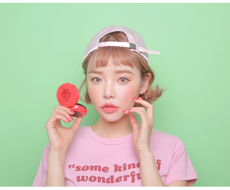 3ce air cushion blush Authentic nude trang điểm dưỡng ẩm làm sáng / phấn đỏ mặt đỏ cà rốt / khả năng sửa chữa / đào - Blush / Cochineal bảng má 3ce
