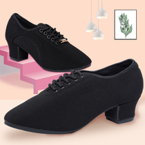 Professional Latin dance shoes for women medium and high heels social dance shoes soft soles teachers body training shoes square dance shoes