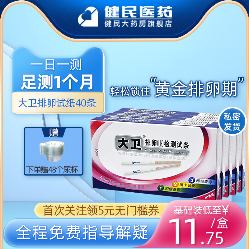 (January volume) 40 David ovulation test paper Ovulation Test Paper Test Paper Test Paper Early Pregnancy Test Strip