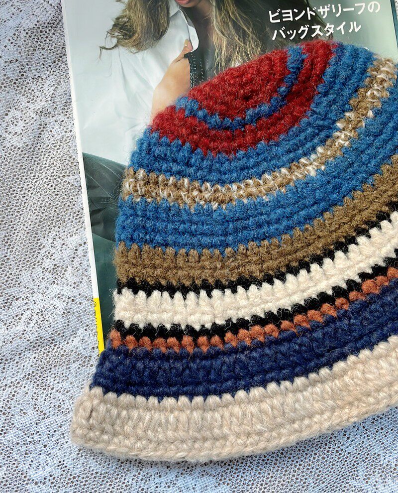 2022 autumn and winter warm hand woven wool thread knit rainbow fisherman hat woman moromor with the same parenting cap-Taobao