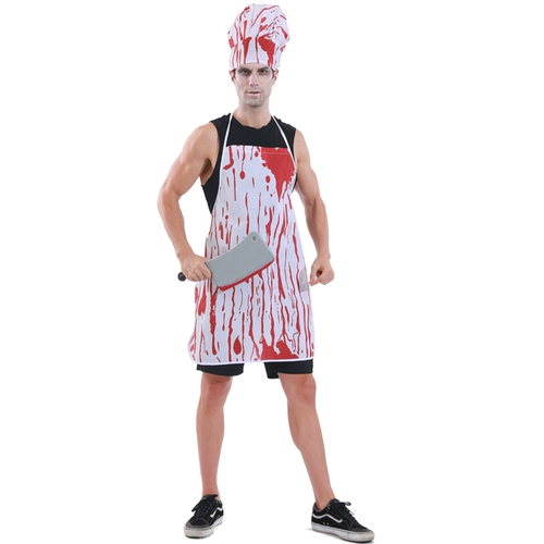 Хэллоуин костюм ужасов кровавый фартук COS мясник кровавый фартук имитация кухонного ножа острый нож реквизит