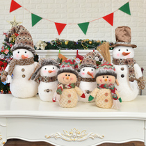 Christmas decorations shopping mall hotel supermarket scene layout snowman doll doll ornaments plush props