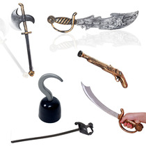 Love novelty Halloween props decoration simulation weapon Caribbean pirate knife pirate gun pirate Hook Zorro sword