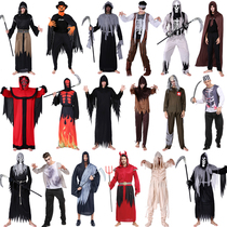 Halloween Costume Men and Women Adult Horror Zombie Costume Death Ghost Clothes cosplay Show