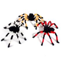 Halloween decorative supplies bar scene arrangement props haunted house tricky tricky man Black Flower plush imitation Spider