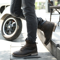 Waterproof work boots Cowhide casual motorcycle shoes Riding shoes Motorcycle boots Fall-proof mid-help Harley boots