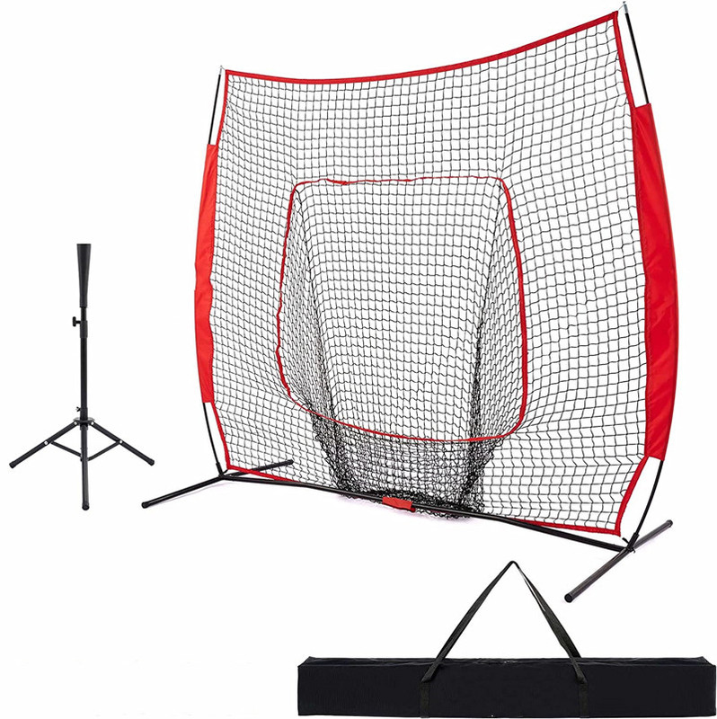 2.1m Portable Baseball Practice Net for Adults and Children, Baseball Hitting Net, Baseball Beginner Practice Props T-Base Set 2.1m Portable Baseball Practice Net for Adults and Children, Baseball Hitting Net, Baseball Beginner Practice Props T-Base Set