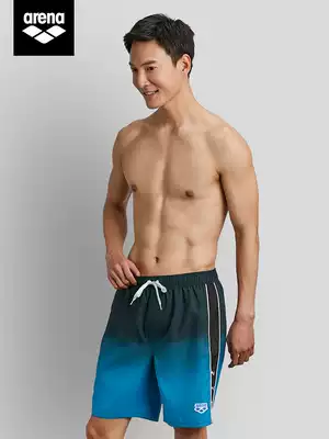 arena arena beach pants men's five-point knee-length printing water quick-drying casual men's swimming trunks can be put into the water